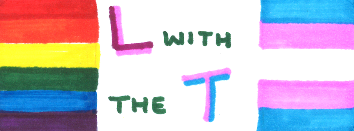 A Sticker which reads: L With The T